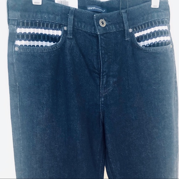 LEVI’S NWT STEM FLARE JEANS MID-RISE SZ 28 ANTHRO - Picture 2 of 4